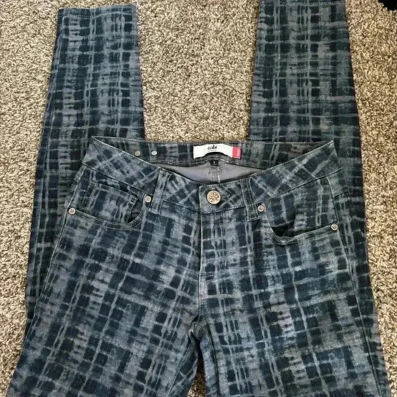 CAbi Blue Skinny Grid Jeans - Picture 3 of 6